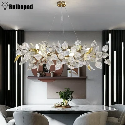 Leaf Crystal Chandelier