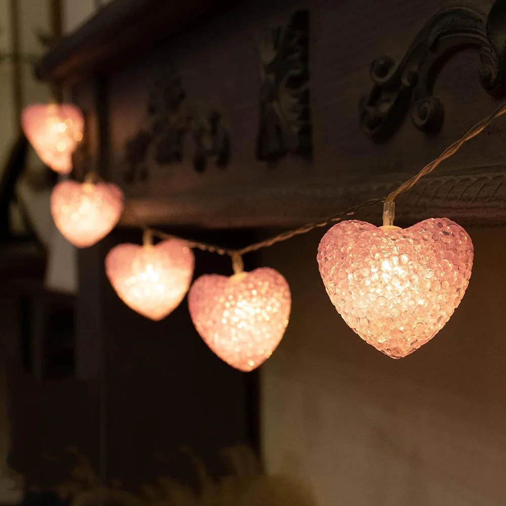 Pink Heart String Lights - Image 4