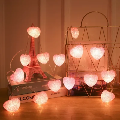 Pink Heart String Lights